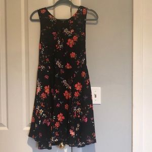 EXPRESS DARK FLORAL DRESS